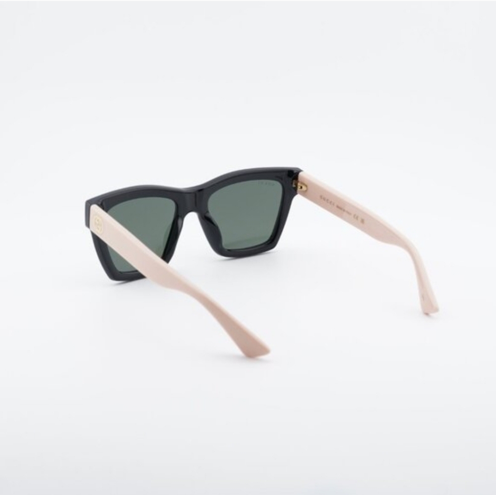 NEW Gucci Black and Blush Squared Cat Eye  Sunglasses GG1714S - Picture 2 of 8